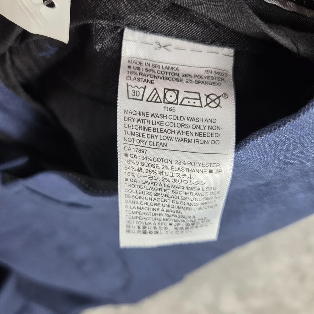 NWT Banana Republic Aiden Slim Navy Blue Dress Pants Mens 31x30 Stretch